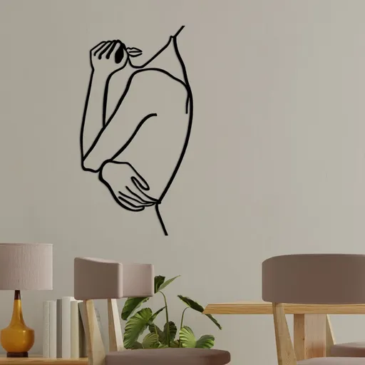 Dekorativní kovový doplněk na zeď Woman 2