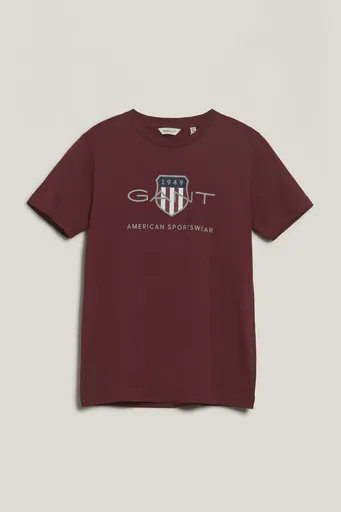 TRIČKO GANT ARCHIVE SHIELD SS T-SHIRT WINE RED