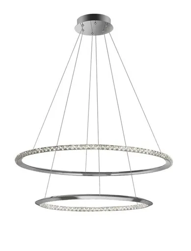 NOVA LUCE závěsné svítidlo NETUNO chromovaný hliník a křišťál nastavitelné LED 50W 230V 3000K IP20 stmívatelné 9312838