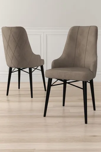 Sada židlí (6 kusů) Neta - Cappuccino, Black