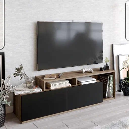 TV stolek Nexera - Walnut, Black
