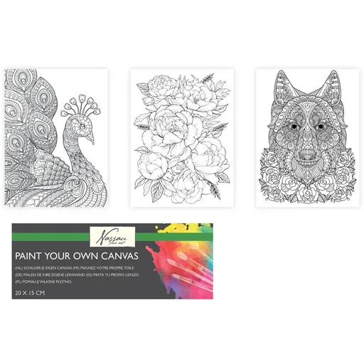 Malování na předtištěné plátno 20x15 cm