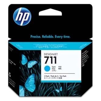 HP 711 CZ134A 3ks azurová (cyan) originální cartridge