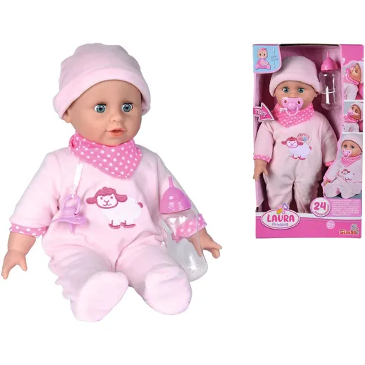 Simba Panenka Laura 38 cm s lahvičkou a se zvuky