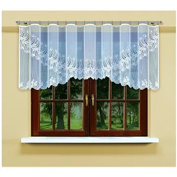MyBestHome Dekorační žakárová záclona s řasící páskou JANAI 90 bílá 300x90 cm (HAFT-207390/90)