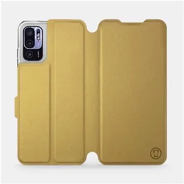 Mobiwear flip pouzdro pro Xiaomi Redmi Note 10 5G - Gold