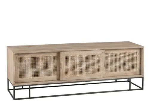TV dřevěná komoda s dvířky Woven - 150*40*50cm J-Line by Jolipa