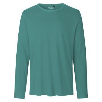 Neutral Pánské tričko s dlouhým rukávem z organické Fairtrade bavlny - Teal | XXXL