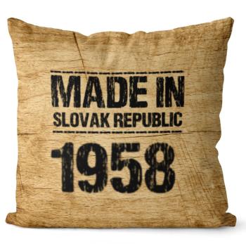 Vankúš Made In + rok (Veľkosť: 40 x 40 cm, rok: 1958)