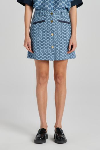 SUKNĚ GANT MONOGRAM JACQUARD MINI SKIRT SALTY SEA