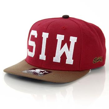 Streetz Iz Watchin Logo 2 Tone Snapback Burgundy - UNI