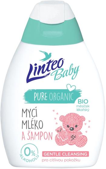 Gyerek sampon LINTEO BABY Fürdőtej és sampon BIO Orvosi körömvirággal 250 ml