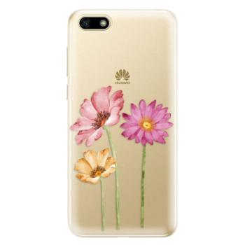 Odolné silikonové pouzdro iSaprio - Three Flowers - Huawei Y5 2018