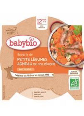 BABYBIO menu dusená zelenina s jahňacím mäsom 230 g