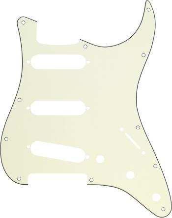 Fender Pickguard, Stratocaster S/S/S, 11-Hole Mount, Mint Green MG/B/M