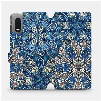 Flipové pouzdro na mobil Samsung Xcover PRO - V108P Modré mandala květy (5903516239283)