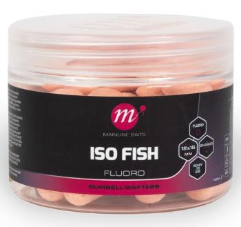 Mainline vyvážené boilie fluoro dumbell wafters iso fish 150 ml 12x15 mm - pink