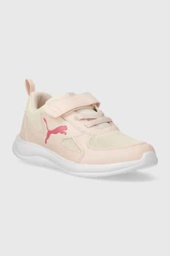 Dětské sneakers boty Puma Fun Racer AC PS béžová barva