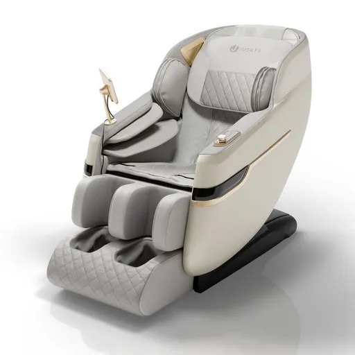 Relaxační masážní křeslo s vyhříváním a Bluetooth, béžové