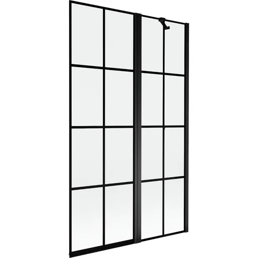 MEXEN MIST vanová zástěna 110x150 cm 6mm f+s, černá, dekor, pravá 8A9-110-011-70-77-P