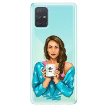 Odolné silikonové pouzdro iSaprio - Coffe Now - Brunette - Samsung Galaxy A71