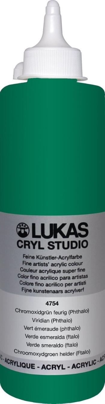 Lukas Cryl Studio Plastic Bottle Akrylová barva Viridian (Phthalo) 500 ml 1 ks