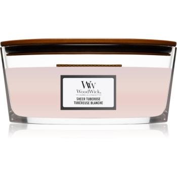 Woodwick Sheer Tuberose vonná svíčka s dřevěným knotem (hearthwick) 453,6 g