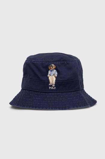 Bavlněný klobouk Polo Ralph Lauren tmavomodrá barva, 710941905