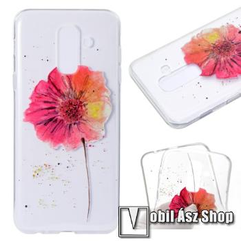 Szilikon védő tok / hátlap - VIRÁG MINTÁS - SAMSUNG SM-A605G Galaxy A6 Plus (2018)