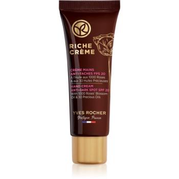 Yves Rocher Riche Créme krém na ruce proti pigmentovým skvrnám SPF 20 50 ml