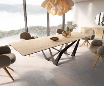 Jídelní stůl Edge 300x100 keramika Laminam® Sabbia křížová