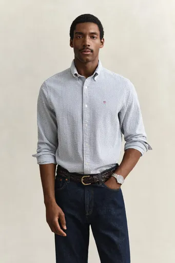 KOŠILE GANT REG SEERSUCKER STRIPE SHIRT VINTAGE BLUE