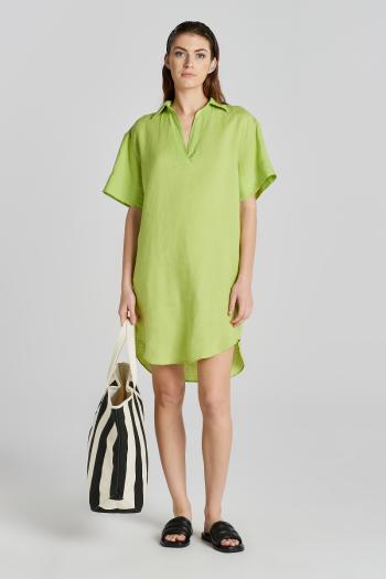 ŠATY GANT REL SS LINEN CAFTAN MATCHA GREEN