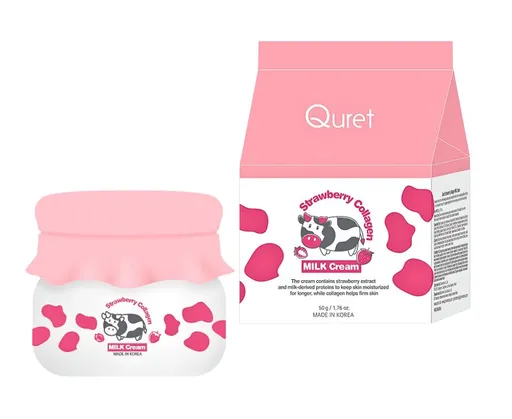 Quret Jahodový kolagenový mléčný krém 50 g
