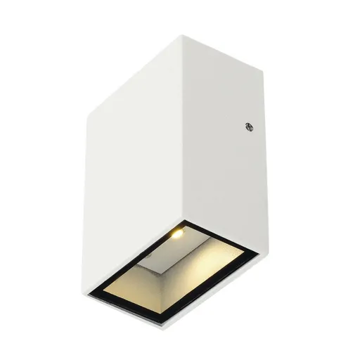 SLV BIG WHITE QUAD 1, nástěnné svítidlo, LED, 3000K, IP44, hranaté, bílé, 4,6 232461
