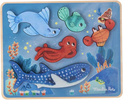 Vkládací senzorické puzzle Les Aventures de Paulie