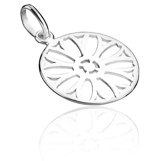 Přívěsek ze stříbra 925 - kopretinka v kruhu