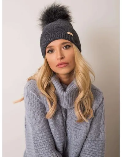 Dámská čepice RUE PARIS tmavě šedá