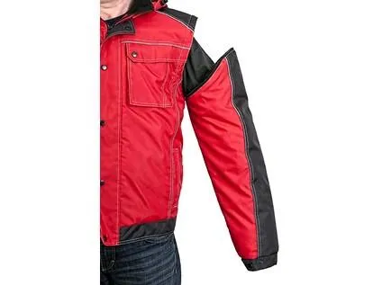 Bunda CXS IRVINE, zimní, pánská, červeno-černá, vel. 4XL