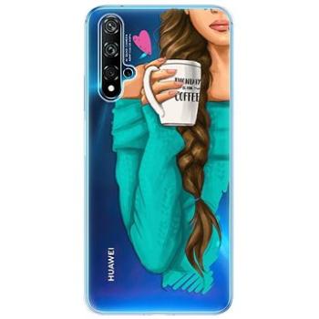 iSaprio My Coffe and Brunette Girl pro Huawei Nova 5T (coffbru-TPU3-Nov5T)