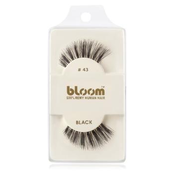 Bloom Natural nalepovací řasy z přírodních vlasů No. 43 (Black) 1 cm