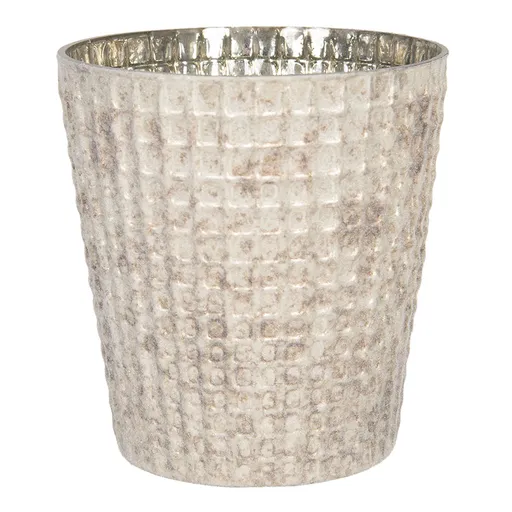 Skleněný svícen na čajovou svíčku Rubie - Ø 8*8 cm 6GL2963