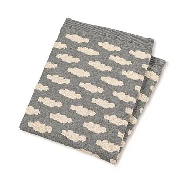 Sterntaler GOTS Deka pletená obláčky 80 × 100 šedá 9271981 (4055579004191)