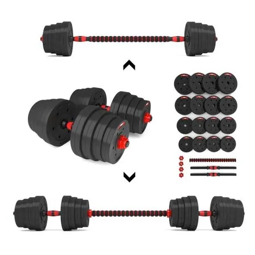 HMS SGP30 Nakládací obouruční a jednoruční činky, černá, velikost 30 KG