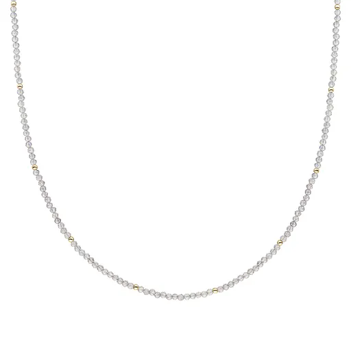 Sparkling Jewels Korálkový náhrdelník s labradoritem NLK04G-G18