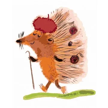 Zuty - Malování podle čísel - JEŽEK NA PROCHÁZCE, 80x100 cm, vypnuté plátno na rám (HRAmmb06911nad)