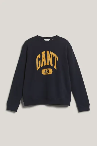 MIKINA GANT 49 ARCH RELAXED C-NECK EVENING BLUE