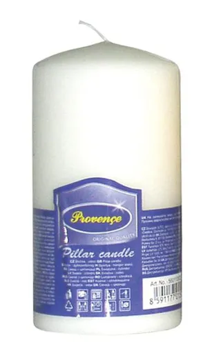 Neparfemovaná svíčka PROVENCE 12,5cm bílá