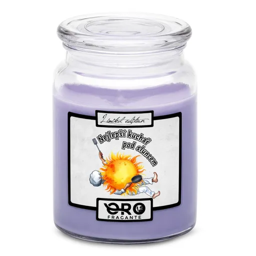 Svíčka Kuchař pod sluncem (Vůně svíčky: Levandule)