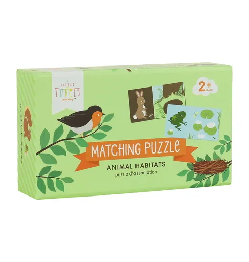 A Little Lovely Company přiřazovací puzzle - zvířecí domečky